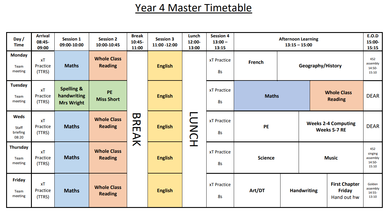 y4Timetable